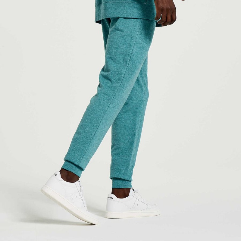 Turquoise Saucony Rested Men's Sweatpants | Philippines S74396-U37