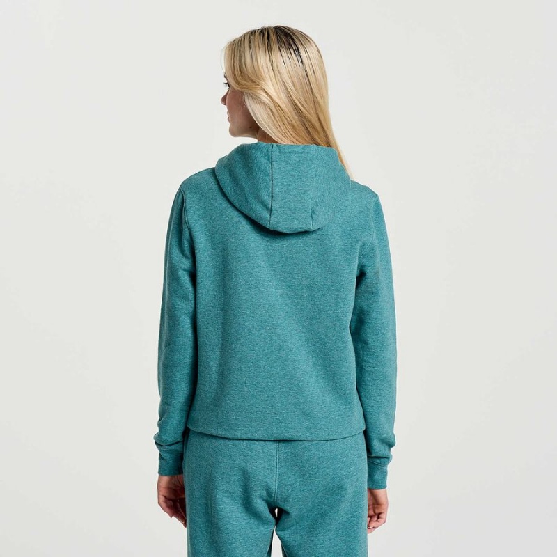 Turquoise Saucony Rested Women's Hoodie | Philippines S53197-T46