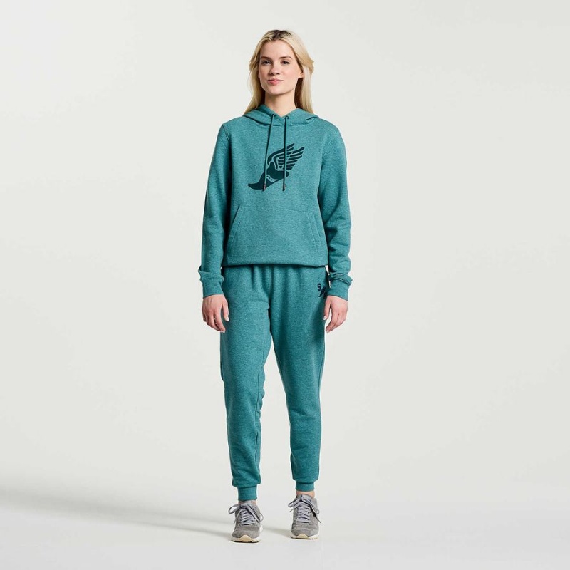 Turquoise Saucony Rested Women's Hoodie | Philippines S53197-T46