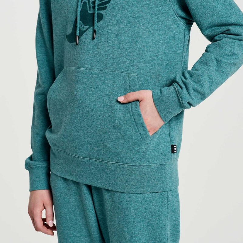 Turquoise Saucony Rested Women's Hoodie | Philippines S53197-T46