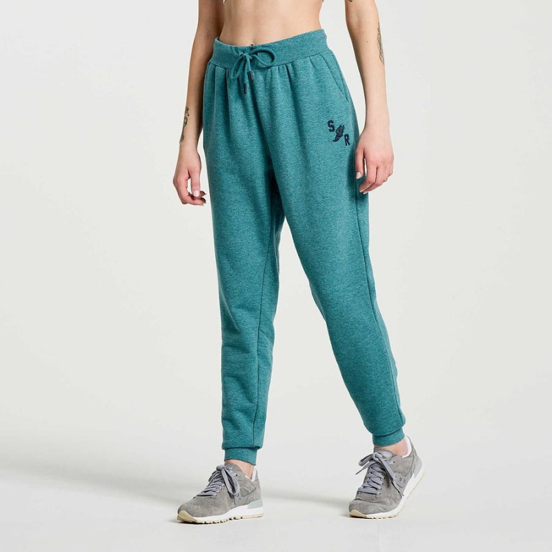 Turquoise Saucony Rested Women's Sweatpants | Philippines S41589-R02