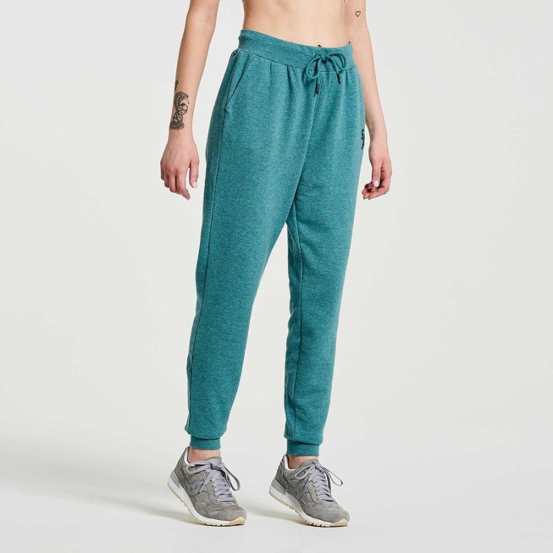 Turquoise Saucony Rested Women's Sweatpants | Philippines S41589-R02