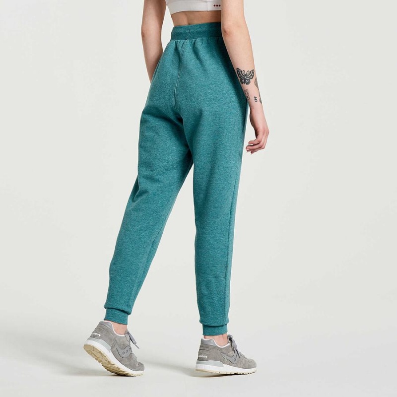 Turquoise Saucony Rested Women's Sweatpants | Philippines S41589-R02