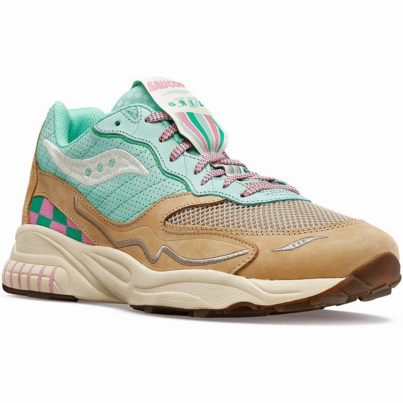 Turquoise / Grey Saucony 3D Grid Hurricane Earth Citizen Women's Sneakers | Philippines S58297-M04