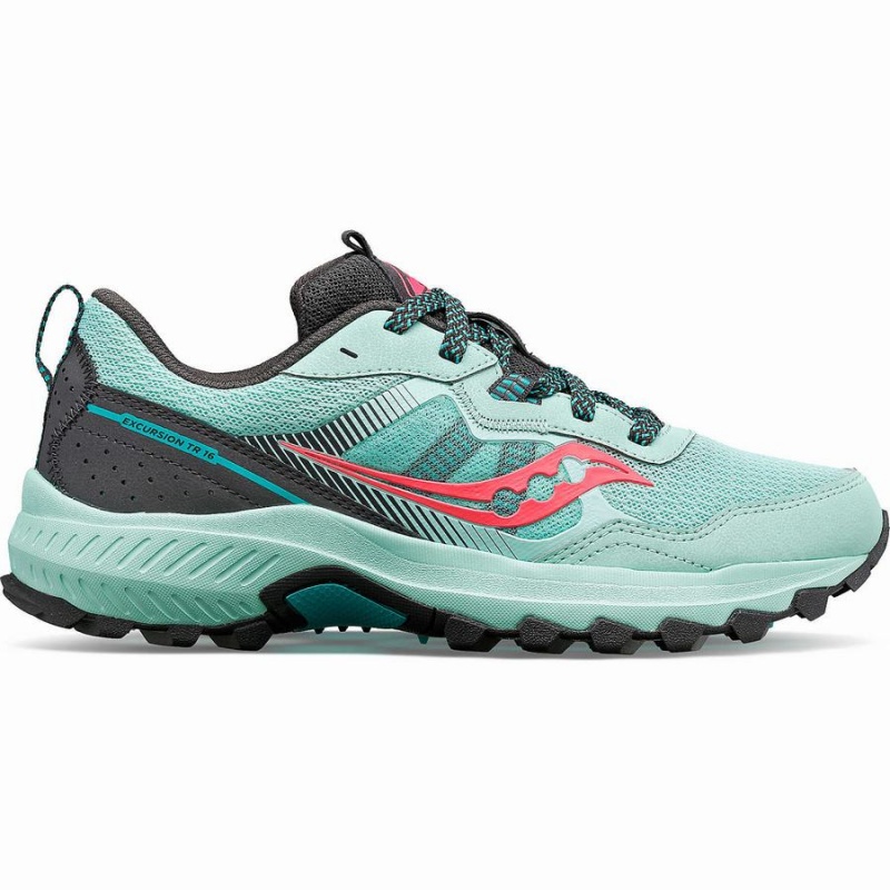 Turquoise / Pink Saucony Excursion TR16 Women\'s Trail Running Shoes | Philippines S91276-D50