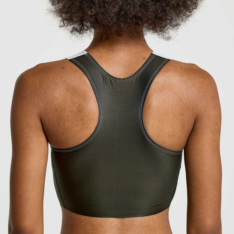 Umbra Saucony Elite Crop Women's Tops | Philippines S67594-Q07