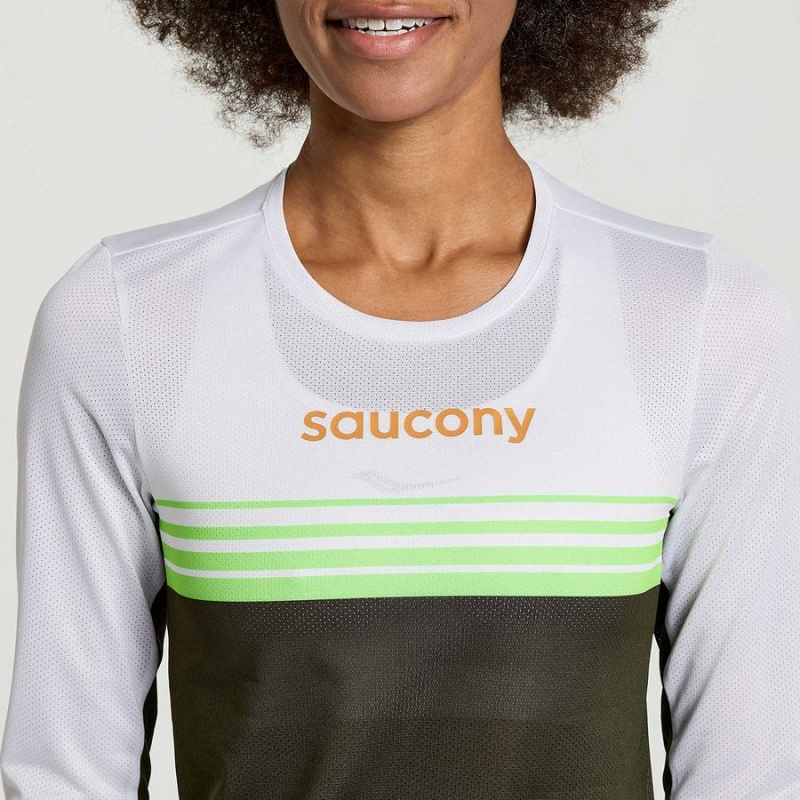 Umbra Saucony Elite Long Sleeve Women's T Shirts | Philippines S81372-A93