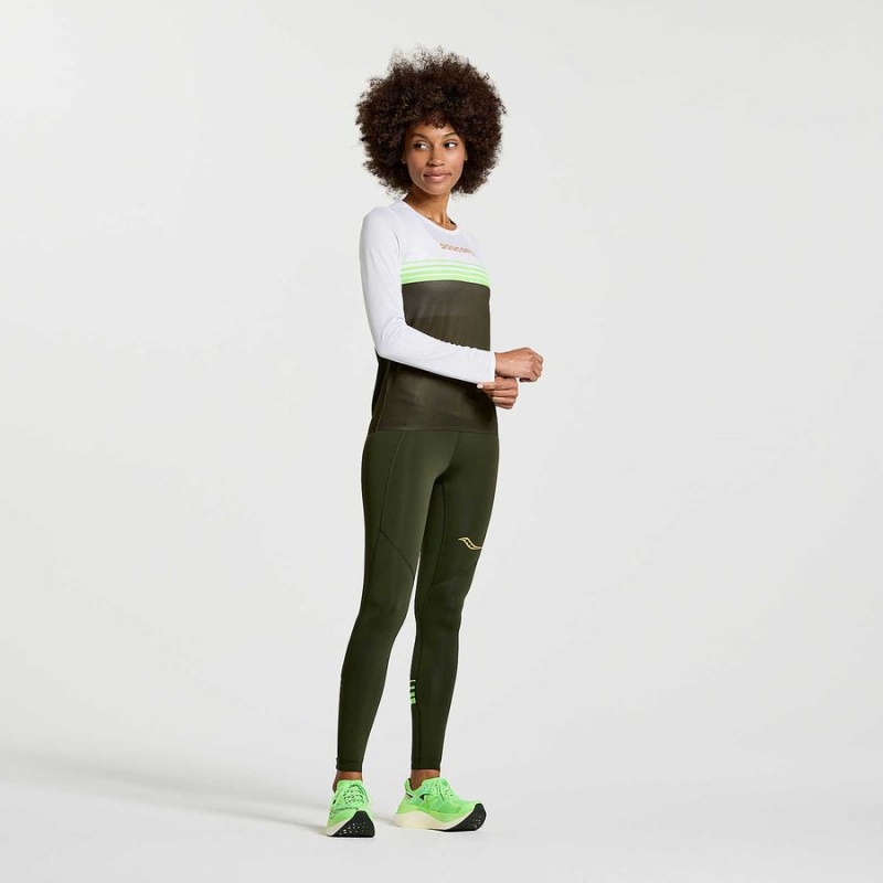 Umbra Saucony Elite Long Sleeve Women's T Shirts | Philippines S81372-A93