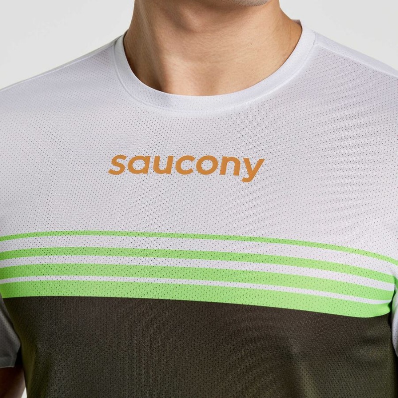 Umbra Saucony Elite Short Sleeve Men's T Shirts | Philippines S32148-J03