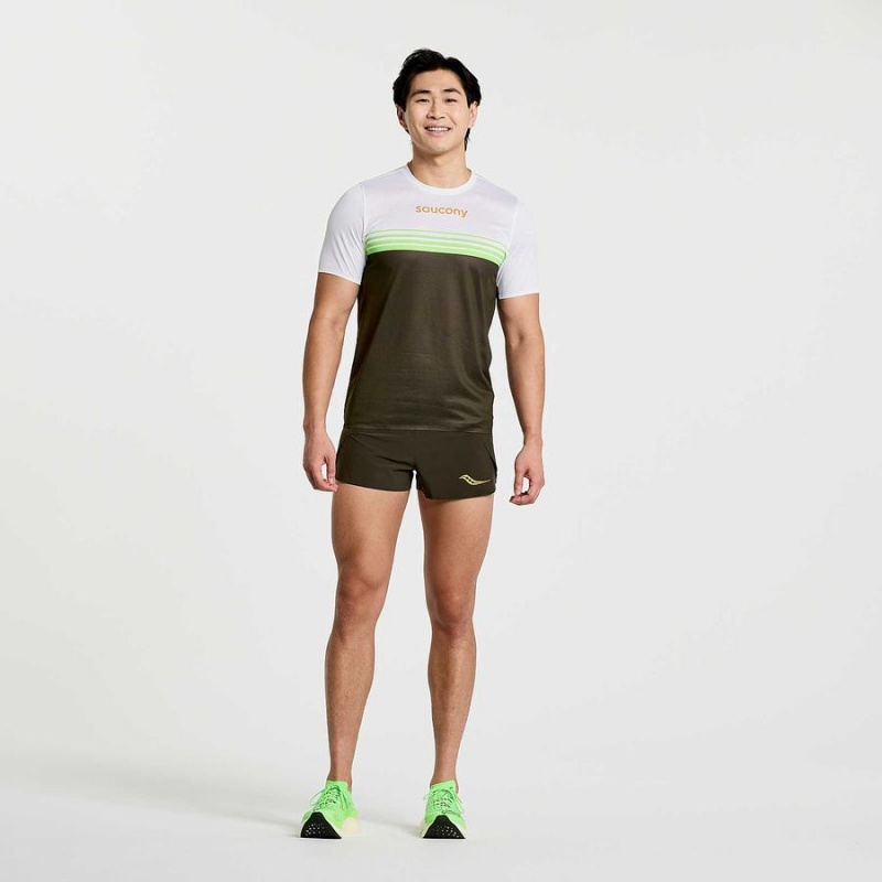 Umbra Saucony Elite Short Sleeve Men's T Shirts | Philippines S32148-J03