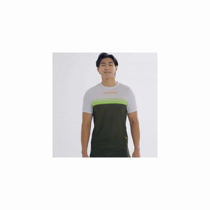 Umbra Saucony Elite Short Sleeve Men's T Shirts | Philippines S32148-J03