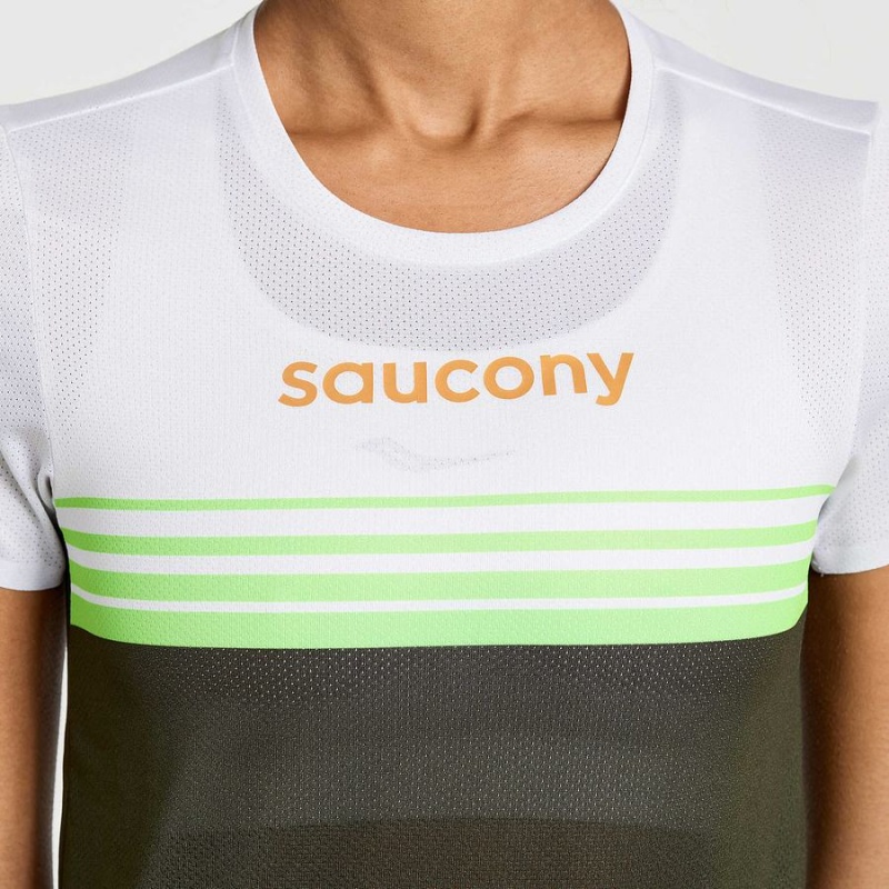 Umbra Saucony Elite Short Sleeve Women's T Shirts | Philippines S59018-B35