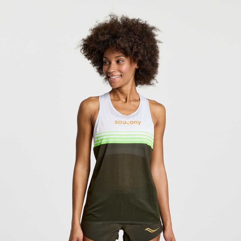 Umbra Saucony Elite Singlet Women\'s Tank Top | Philippines S39782-V37