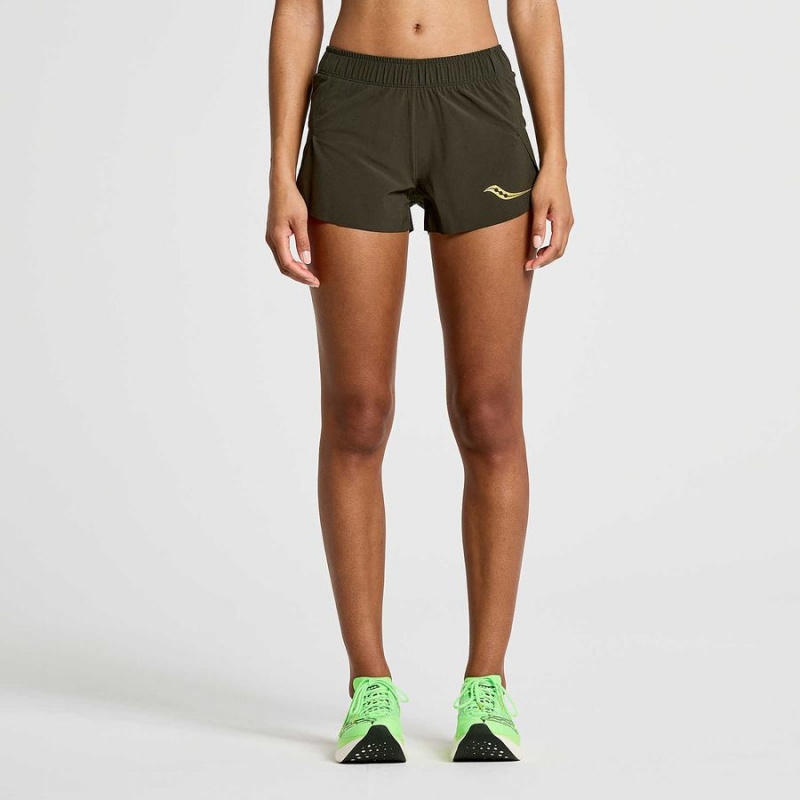 Umbra Saucony Elite Split Women\'s Shorts | Philippines S02789-L12