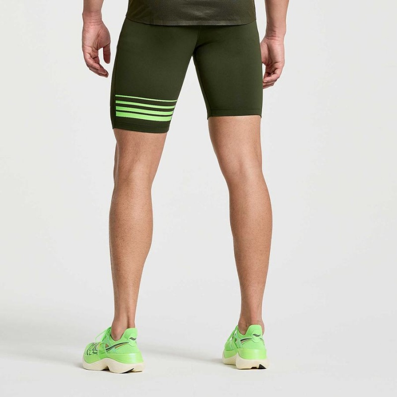 Umbra Saucony Elite Tight Men's Shorts | Philippines S95643-B65