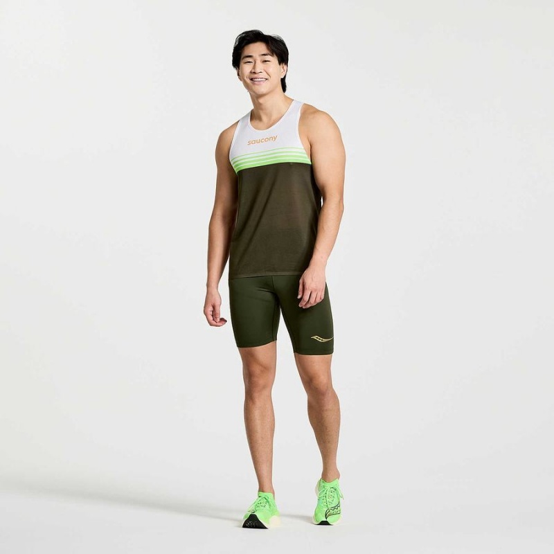 Umbra Saucony Elite Tight Men's Shorts | Philippines S95643-B65