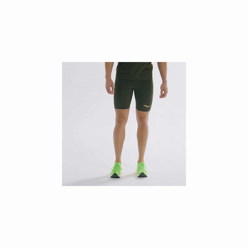 Umbra Saucony Elite Tight Men's Shorts | Philippines S95643-B65