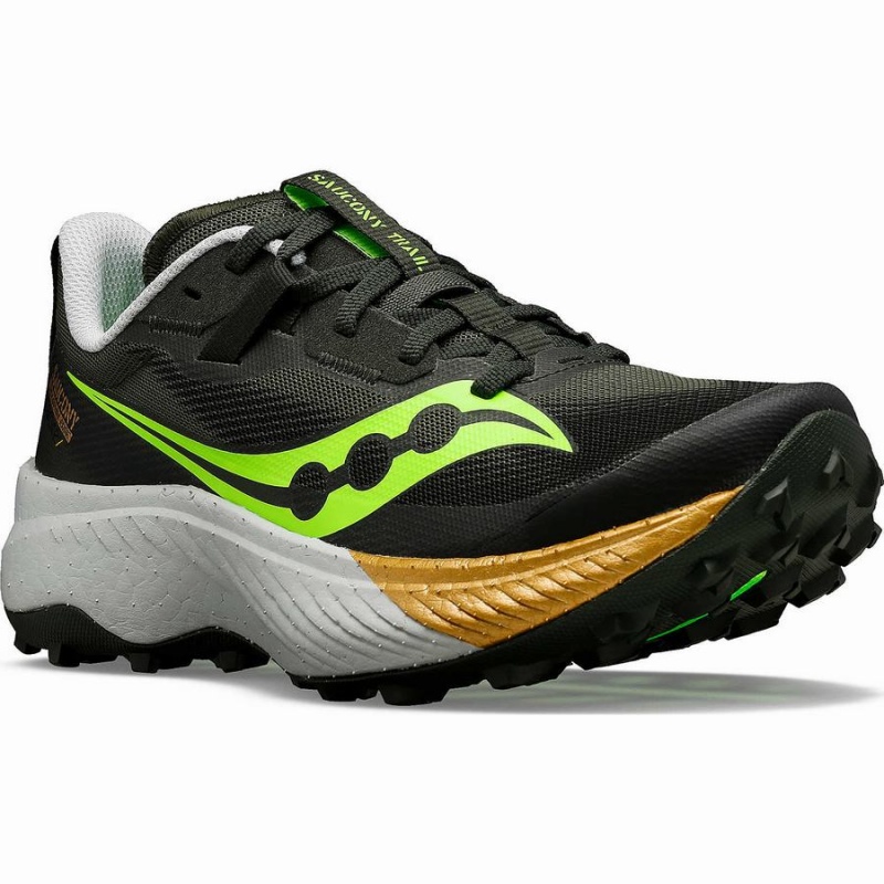 Umbra / Slime Saucony Endorphin Edge Men's Running Shoes | Philippines S23059-H63