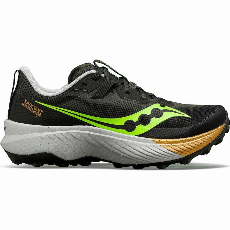 Umbra / Slime Saucony Endorphin Edge Men\'s Running Shoes | Philippines S23059-H63