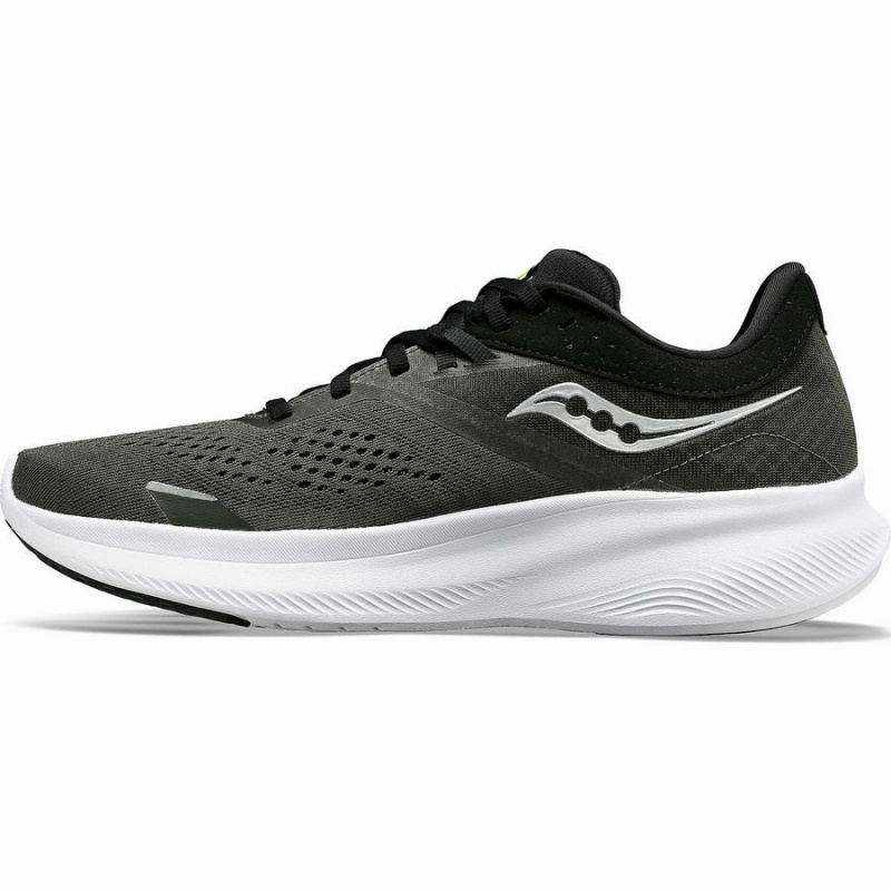 Umbra / Slime Saucony Ride 16 Men's Running Shoes | Philippines S74560-S21