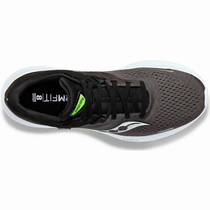 Umbra / Slime Saucony Ride 16 Men's Running Shoes | Philippines S74560-S21