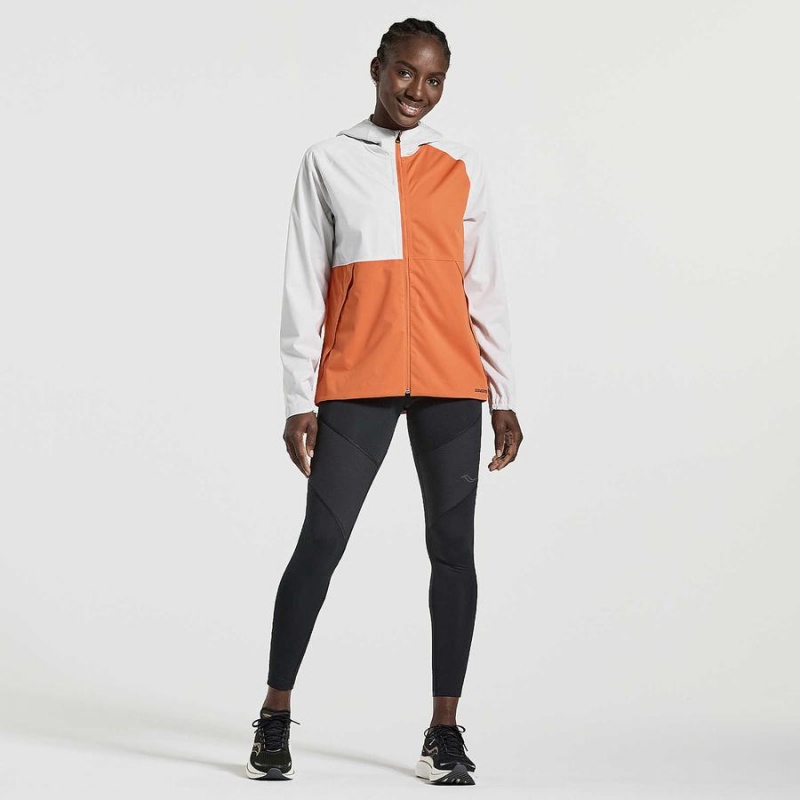 White Saucony Boulder Drizzle Women's Jackets | Philippines S78146-V08