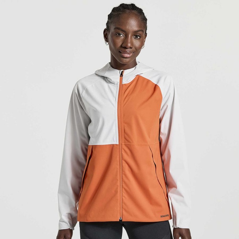 White Saucony Boulder Drizzle Women\'s Jackets | Philippines S78146-V08