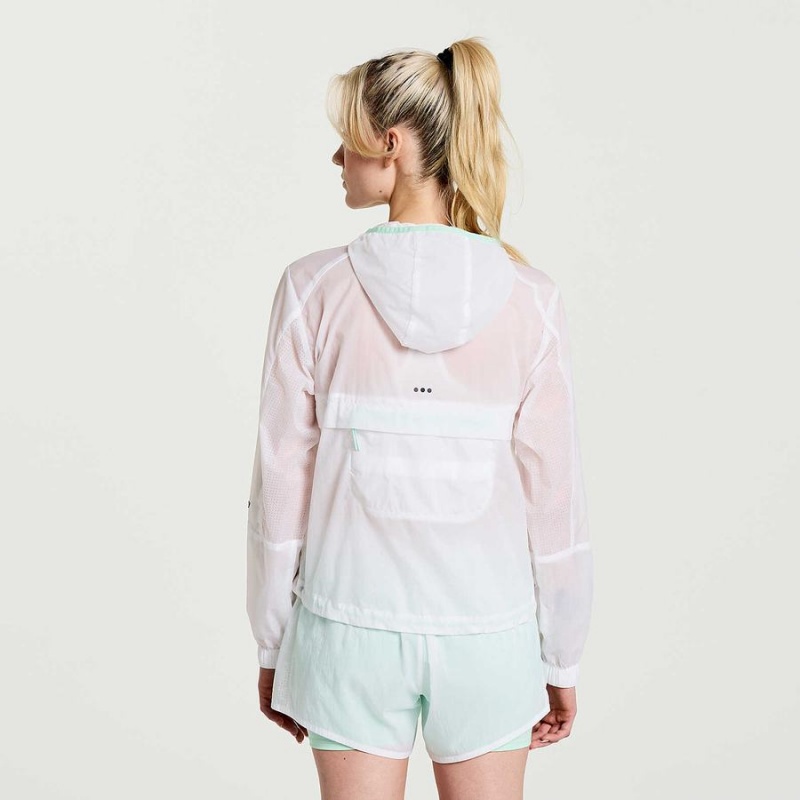 White Saucony Elevate Packaway Women's Jackets | Philippines S97583-Y82