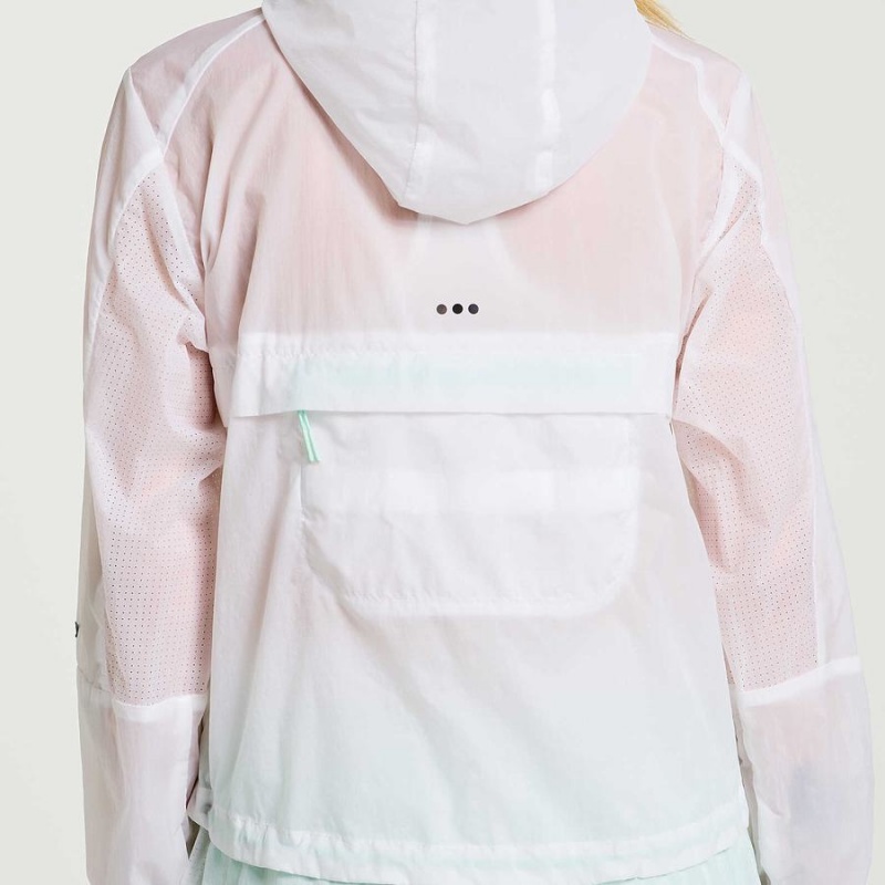 White Saucony Elevate Packaway Women's Jackets | Philippines S97583-Y82