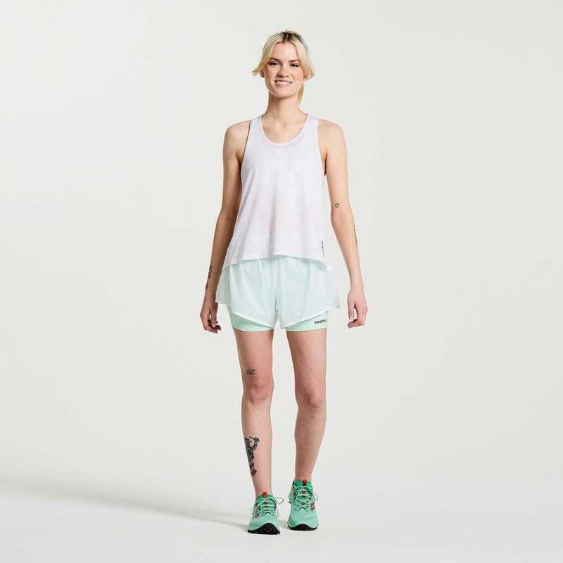 White Saucony Elevate Women's Tank Top | Philippines S84306-D04