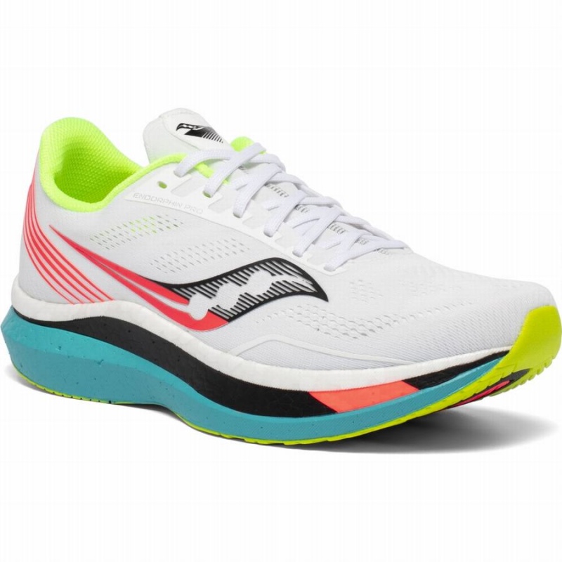 White Saucony Endorphin Pro Men's Running Shoes | Philippines S21753-R84