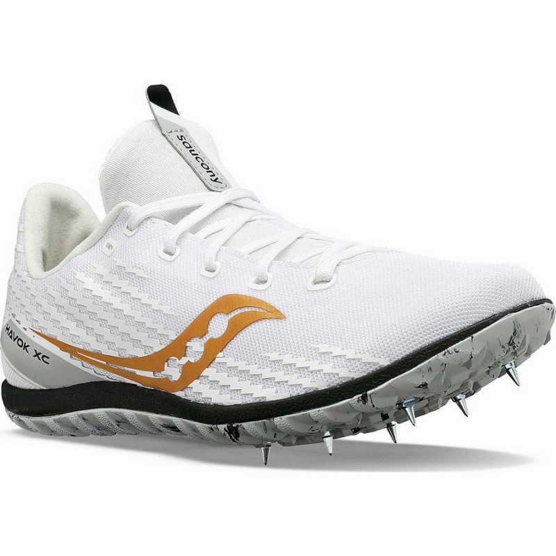 White Saucony Havok XC 3 Spike Men's Track Spikes | Philippines S79023-K81