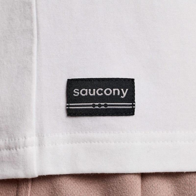 White Saucony Recovery Short Sleeve Men's T Shirts | Philippines S28170-A79