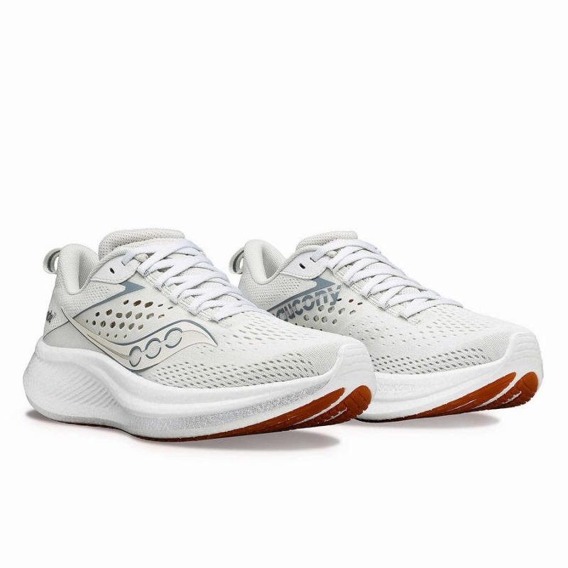 White Saucony Ride 17 Women's Running Shoes | Philippines S83592-H36