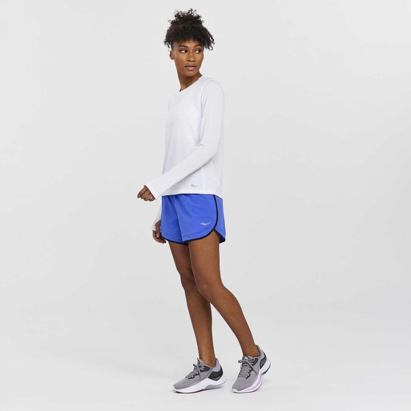 White Saucony Stopwatch Long Sleeve Women's T Shirts | Philippines S01725-B53