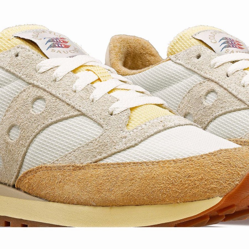 White / Beige Saucony x Colour Plus Jazz 81 Men's Sneakers | Philippines S10792-S30