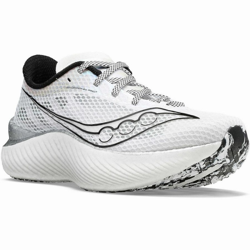 White / Black Saucony Endorphin Pro 3 Men's Running Shoes | Philippines S23710-E32