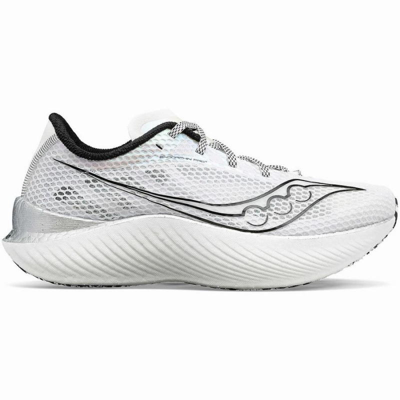 White / Black Saucony Endorphin Pro 3 Men\'s Running Shoes | Philippines S23710-E32