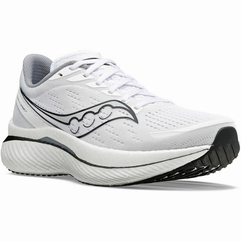 White / Black Saucony Endorphin Speed 3 Men's Running Shoes | Philippines S01865-Q92