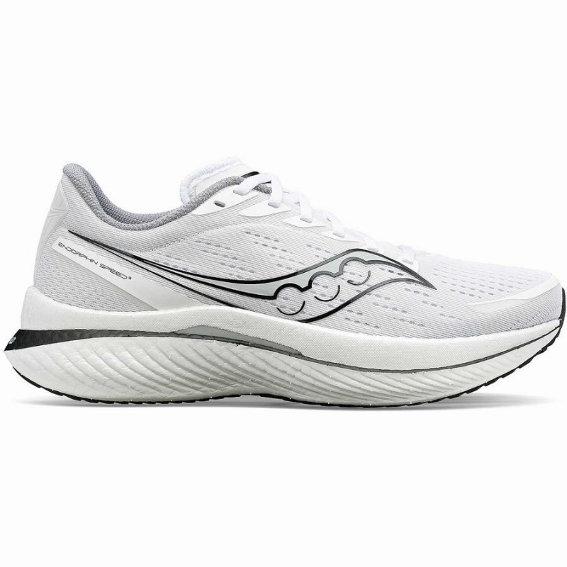 White / Black Saucony Endorphin Speed 3 Men\'s Running Shoes | Philippines S01865-Q92