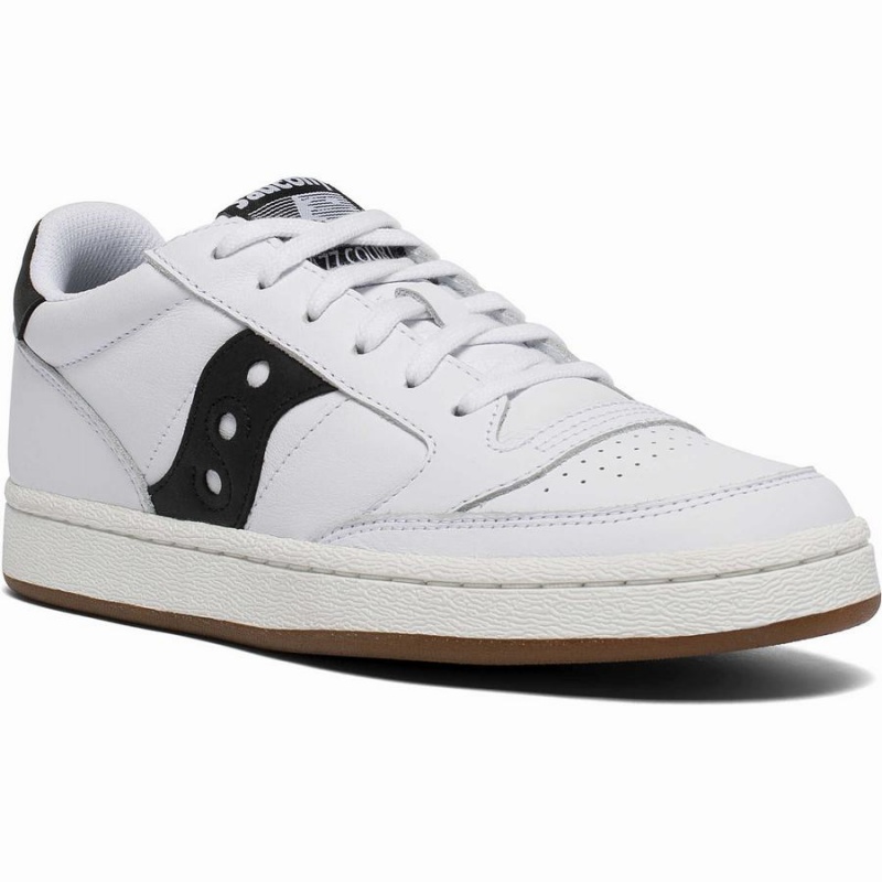 White / Black Saucony Jazz Court Men's Sneakers | Philippines S76319-T38