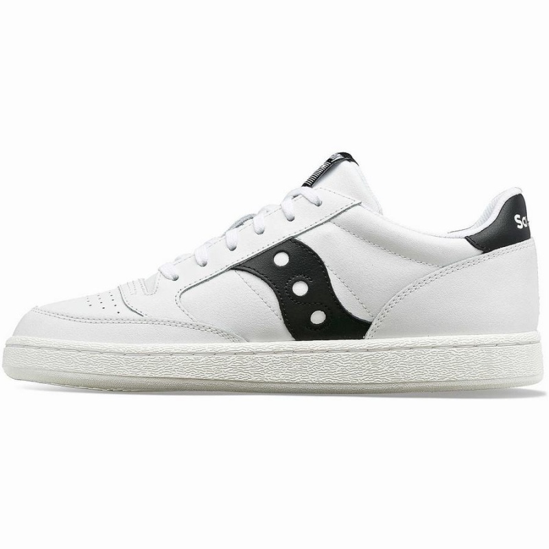 White / Black Saucony Jazz Court PU Women's Sneakers | Philippines S09324-Q36