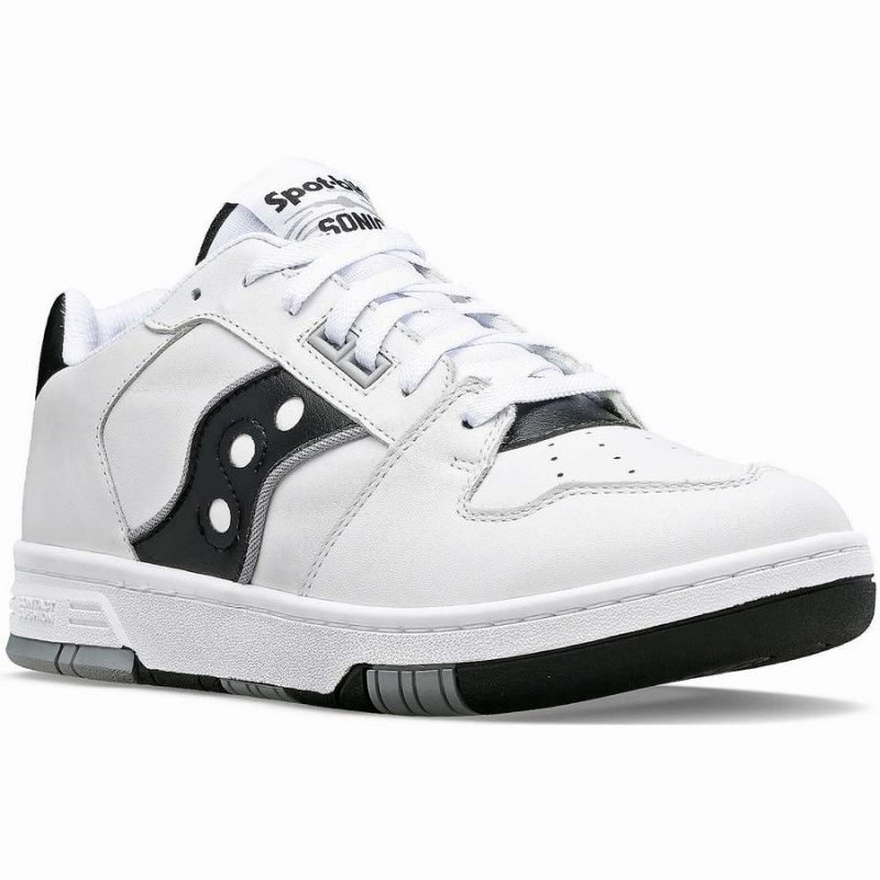 White / Black Saucony Spot-Bilt™ Sonic Low Women's Sneakers | Philippines S08456-W41