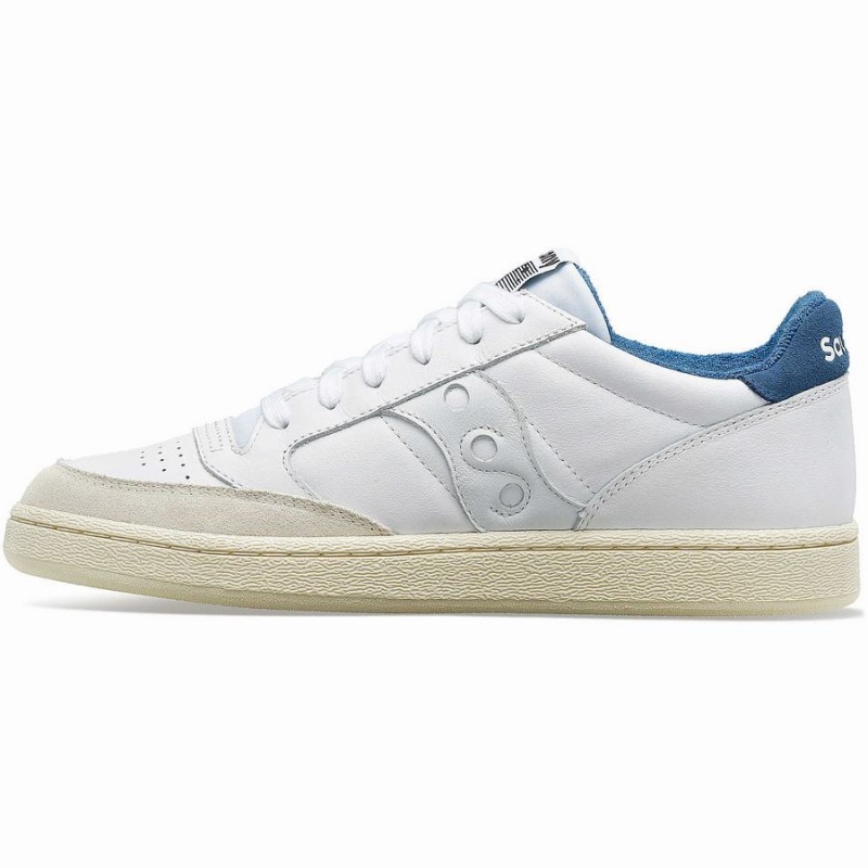 White / Blue Saucony Jazz Court Athletic Men's Sneakers | Philippines S03975-N97