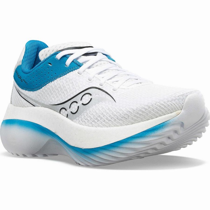 White / Blue Saucony Kinvara Pro Women's Running Shoes | Philippines S65349-D40