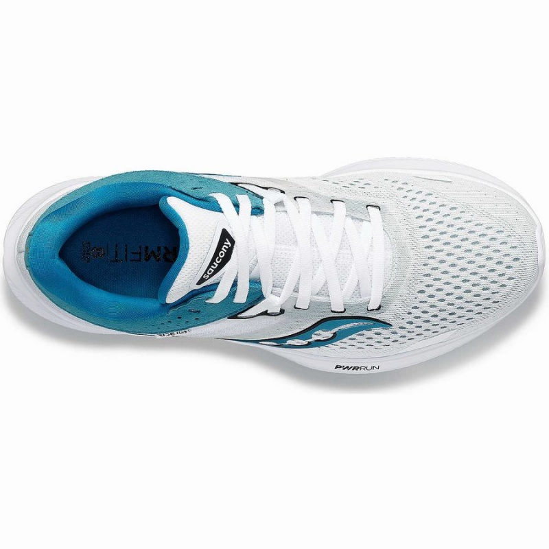 White / Blue Saucony Ride 16 Women's Running Shoes | Philippines S53718-K58