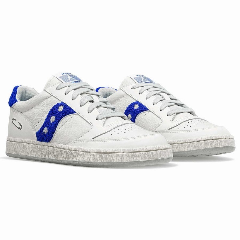 White / Blue Saucony X Maybe Tomorrow Jazz Court Varsity Women's Sneakers | Philippines S71963-K93