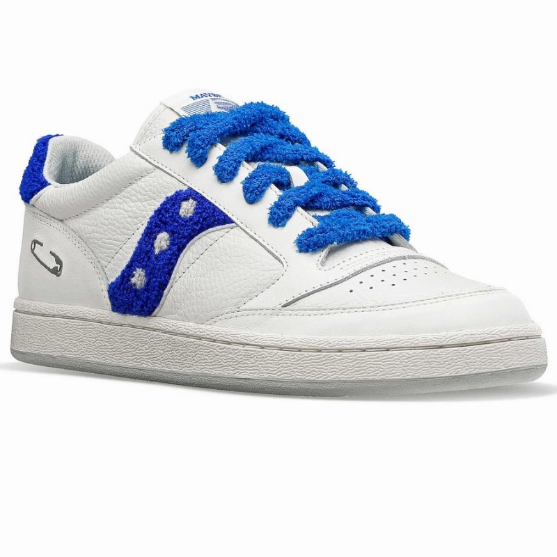 White / Blue Saucony X Maybe Tomorrow Jazz Court Varsity Men's Sneakers | Philippines S16359-F31