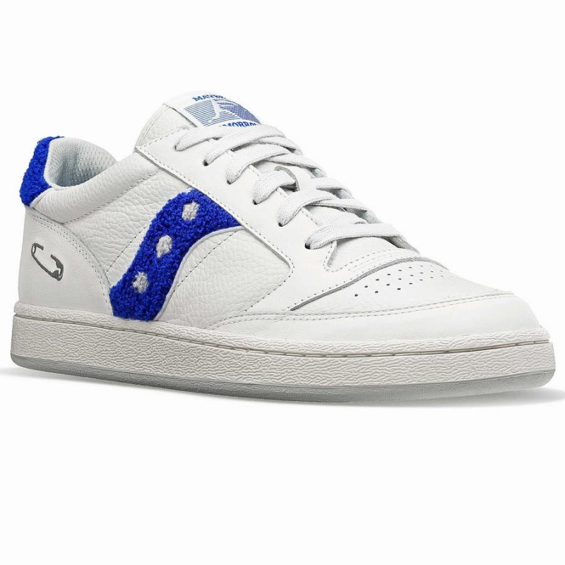 White / Blue Saucony X Maybe Tomorrow Jazz Court Varsity Men's Sneakers | Philippines S16359-F31