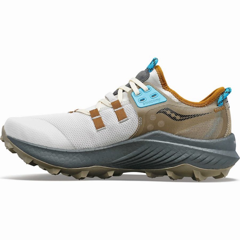 White / Brown Saucony Endorphin Rift Men's Running Shoes | Philippines S30579-G69